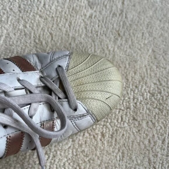 Adidas Rose Gold Superstar Sneakers - Picture 9 of 12